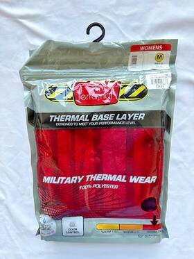 Terramar 721357058673 Nwt Womens Thermal Military Base Layer 3.0 Medium 10/12 Plum Pants