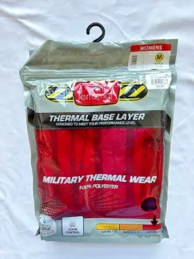 Terramar 721357058673 Nwt Womens Thermal Military Base Layer 3.0 Medium 10/12 Plum Pants