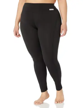 Terramar 721357153125 Womens Leggings Base Layer Bottoms Black 3x-large Us