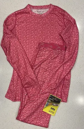 Terramar 721357179958 Thermal Base Layer 1.0 Kids Power Play Pink Xl Girls Wicking