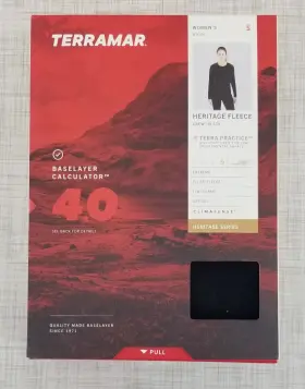 Terramar 721357352726 Heritage Fleece 4.0 Crew Long Sleeve Tee Small Upf 50 Black