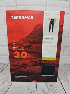 Terramar 721357392722 New Mens Wool Thermal 3.0 Base Layer Warmth Pants Sz L