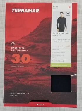Terramar 721357483529 Merino Thermawool Baselayer Calculator 3.0 Crew Long Sleeve Tee Medium