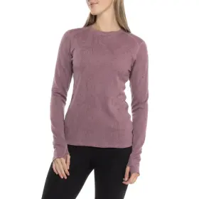 Terramar 721357516913 95 Womens Woolskins Merino Base Layer Top -typography Jaquard -medium