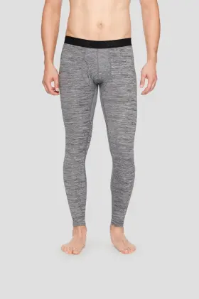 Terramar 721357517156 110 Woolskins Mens Base Layer Leggings-grey Heather-small-newwith Tag