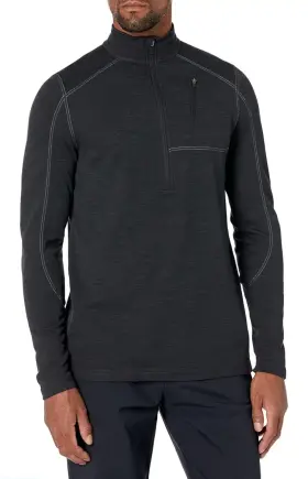 Tw8747 Terramar Nwt Base Layer Calculator 3.0 Ecolator Mens Half Zip Medium Jet Black