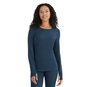 W8214-420-s Terramar 2.0 Cloud Nine Scoop Womens Baselayer Shirt Nightshadow Small