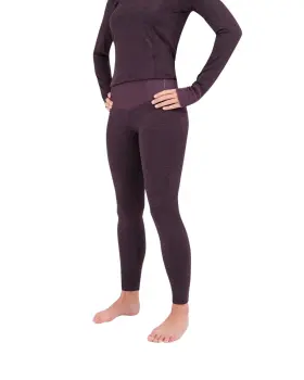 W8218-604-m Terramar Cloud Nine 2.0 Womens Baselayer Tights Blackberry Melange Medium