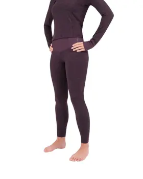 W8218604s Terramar Cloud Nine 2.0 Womens Baselayer Tights Blackberry Melange Small