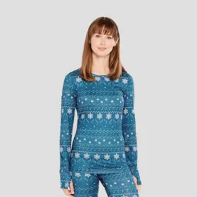 W9176 Terramar W9176- - 2.0 Womens Printed Cloud Nine Performance Scoop