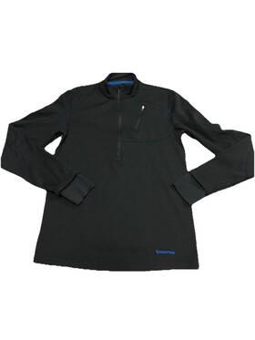 Terramar Xtwb747 Climasense Mens Black Base Layer Top S Polyester Wool Zipper Accent
