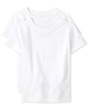 The Childrens Place Tcp1123373 Boys Short Sleeve Undershirt White -2 Pack Small