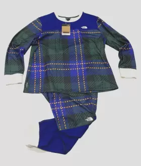 The North Face 196571813887 Womens Flash Dry Base Layer Waffle 2 Piece Set -size 3xl -plaid