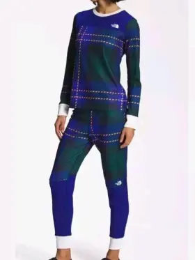The North Face 196571814167 Woman Flash Dry Base Layer Plaid Waffle Set 2 Piece Size Xxl Nwt