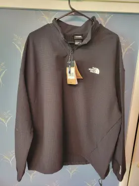 A832u8k2 The North Face Mens Tekware Grid 1/4 Zip Xxl Sweater Pullover Jacket Black Nwt
