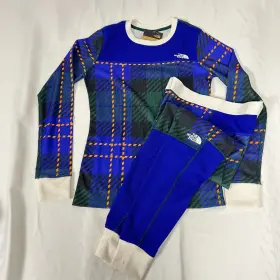 Nf0a5833vinw-xl The North Face Nwt Womens Flash Dry Base Layer Plaid Waffle Xl Set 2 Piece Nh25
