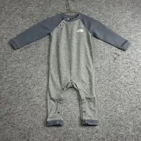 Nf0a7wwkdyy118m The North Face Waffle Baselayer One-piece For Baby Medium Grey Heather 18m