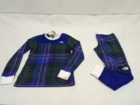 Nf0a833vinw-m The North Face Womens Print Waffle Base Layer Set Medium