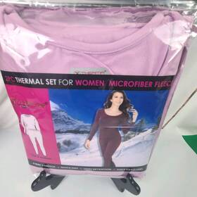 Therma Tek 972823470763 Womens Thermal Underwear Microfiber Fleece Long Johns Size 2xl 2 Pcs
