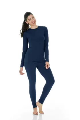 Thermajane 810000415021 Long Johns Thermal Underwear For Women Fleece Lined Base Layer Paj