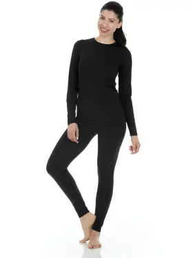 Thermajane 856780008039 Long Johns Thermal Underwear For Women Fleece Lined Base Layer Paj