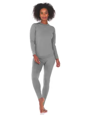 Thermajane 856780008084 Long Johns Thermal Underwear For Women Fleece Lined Base Layer Pajama Set Col