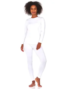 Thermajane 856780008145 Long Johns Thermal Underwear For Women Fleece Lined Base Layer Paj