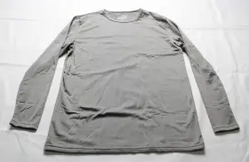 31298856321083 Thermajohn Mens Solid Stretch Long Sleeve Crew Thermal Top Ej3 Grey Medium