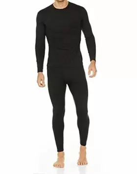 Thermajohn 856780008374 Mens Long Johns Thermal Underwear Fleece Lined Base Layer For Cold Weather