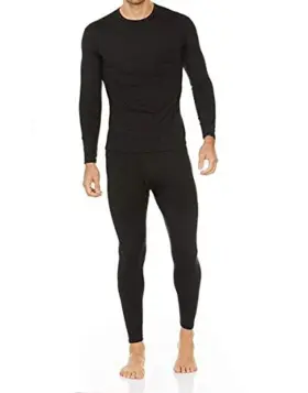 Thermajohn 856780008381 Long Johns Thermal Underwear For Men Fleece Lined Base Layer Set Cold Wea