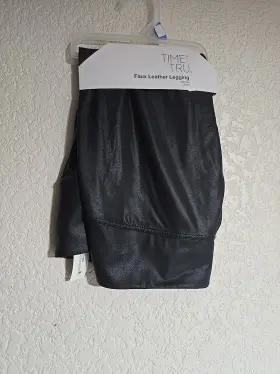 Time And True 190931739855 Faux Leather High Rise Skinny Leggings Black Sz 2xl 20 Nwt
