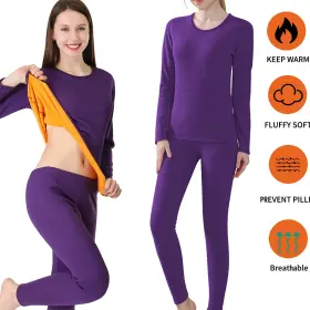 Gu8110712sm Tsuinz Womens Padded Lined Thermal Underwear Set Pajamas Long Johns Soft And Stretchy