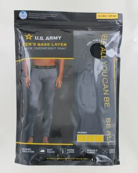 U.s. Army 193159297909 New Base Layer Midweight Pant - Black Mens Xxlarge 43 Inch -46