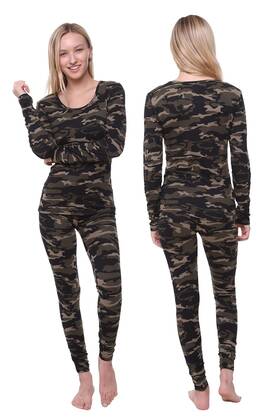 Ultra Dry 5015.117 Women Thermal Underwear Set Base Layer Soft Fleece Lining Ladies 2 Pc Top Sh