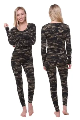 5015.117 Ultra Dry Women Thermal Underwear Set Base Layer Soft Fleece Lining Ladies 2 Pc Top Sh