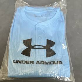 Under Armour 1302356 Dfo M Waffle Henley Base Layer Top Blue Xl Mens
