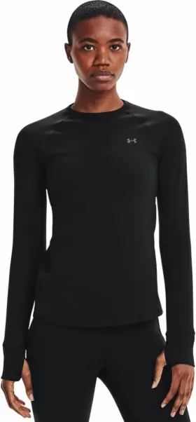 1343320-001-xl Under Armour Coldgear Base 3.0 Crew Womens Baselayer Black/pitch Gray X-large