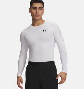 Under Armour 1361524-100 Heatgear Baselayer Layer Top Mens 2xl White Long Sleeve Dsgl379
