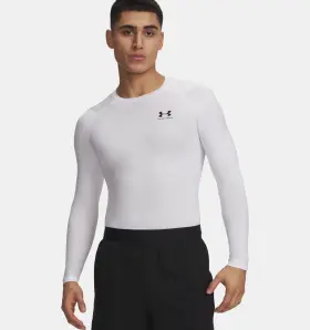 1361524-100 Under Armour Heatgear Baselayer Layer Top Mens 2xl White Long Sleeve Dsgl379
