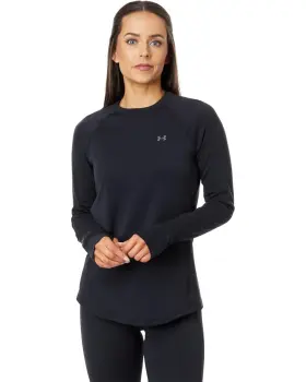 L71214 Under Armour 192810166370 Womens Black Base Layer Crew 2.0 Top Size Xl