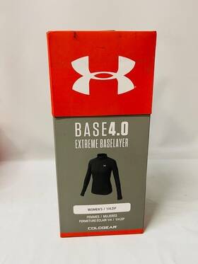 Under Armour 192810168978 Womens Base 4.0 Extreme Baselayer 1/4 Zip In Black Size Large-new