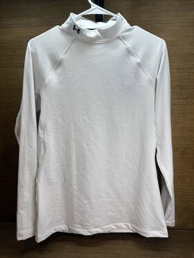 Under Armour 195251411573 Nwt Fitted Cold Gear Mock Neck Top Womens Large White
