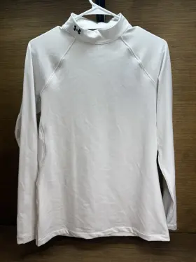 Under Armour 195251411573 Nwt Fitted Cold Gear Mock Neck Top Womens Large White