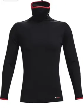 1370921 Under Armour 195252144593 Mens Cold Gear 2xl Sportsmask Black Fitted Run Shirt New