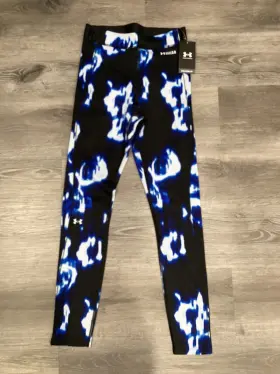 Under Armour 195253783418 Womens Ua Base 3.0 Printed Legging Versa/oxford Blue Fitted Small