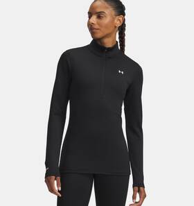 Under Armour 198632664339 Womens Coldgear Base 4.0 1/2 Zip - Size Small -black-6004064-002