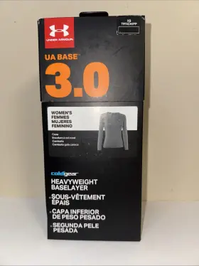 Under Armour 889819573673 Womens Heavyweight Baselayer Cold Gear Ua Base 3.0 Black Sz Xs