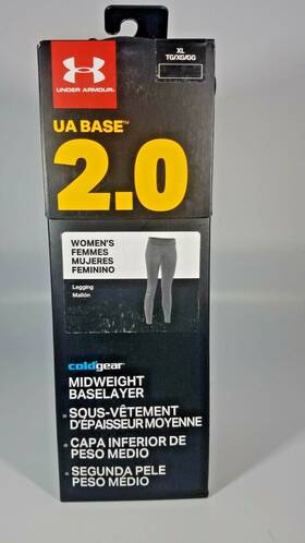 Under Armour 889819574175 Midweight Cold Gear Base Layer 2.0 Leggings Black Nwt Women Sz Xl
