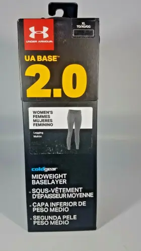 Under Armour 889819574175 Midweight Cold Gear Base Layer 2.0 Leggings Black Nwt Women Sz Xl