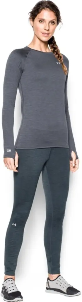 Under Armour 889819576322 Set Of 2 Womens Base 2.0 Midweight Baselayer Legging Lead/grey Xl